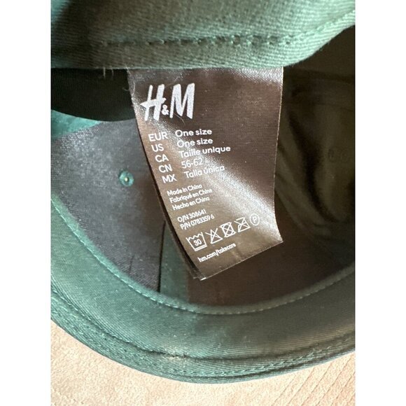 H&M La Parks Snapback Hat One Size Green & Beige Adjustable - Picture 6 of 6